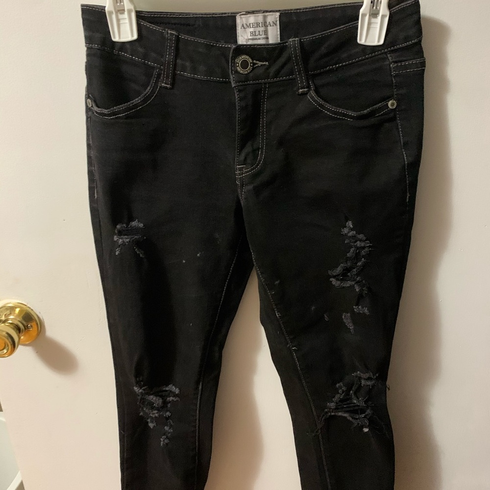 Black ripped jeans
